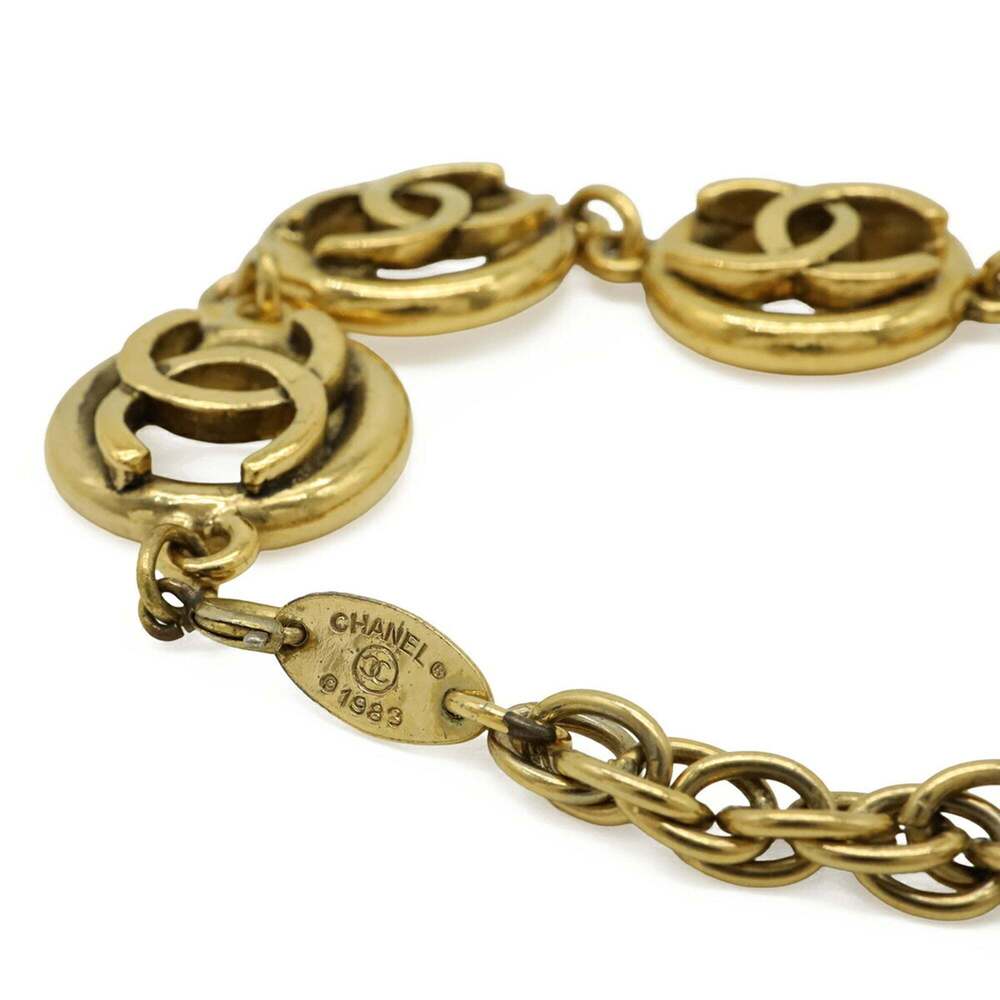 CHANEL Gold Logo Charm Bracelet - Picture 6 of 7